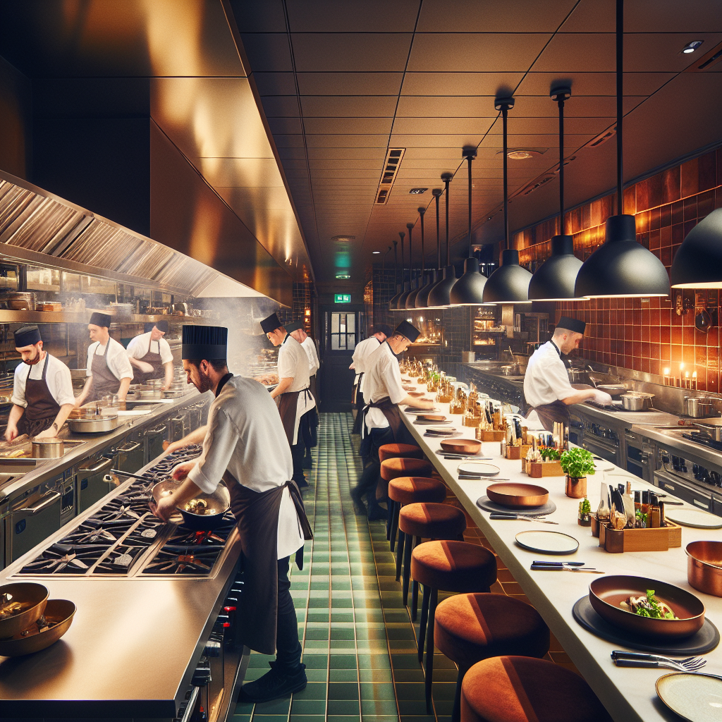Chefs working in our high-end kitchen