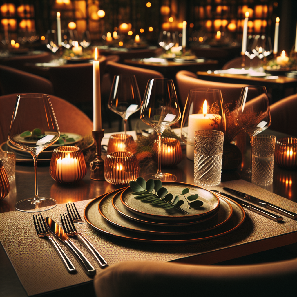 Elegant table setting at Fusion Restaurant